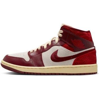 Air Jordan 1 Mid Se Wmns  women's Shoes (High-top Trainers) in Red