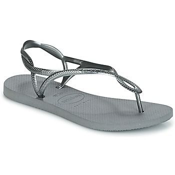 LUNA  women's Flip flops / Sandals (Shoes) in Silver. Sizes available:7.5,1 / 2 kid,5,8,3 / 4,6 / 7