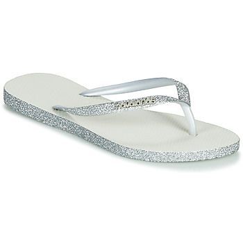 SLIM SPARKLE  women's Flip flops / Sandals (Shoes) in White. Sizes available:2.5 / 3,4 / 5,39 / 40,5,8