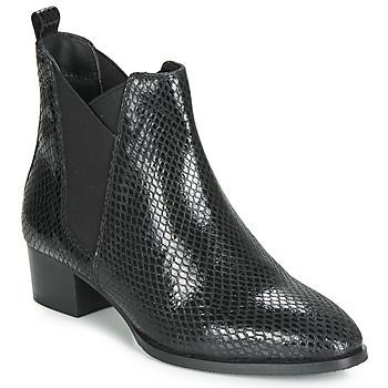 LOBURN  women's Low Ankle Boots in Black. Sizes available:3,4,5,6,7,8