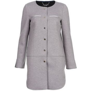 FLORA  women's Coat in Grey