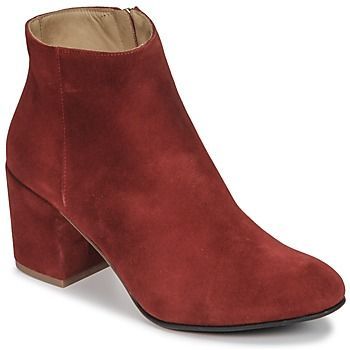ELNA  women's Low Ankle Boots in Red