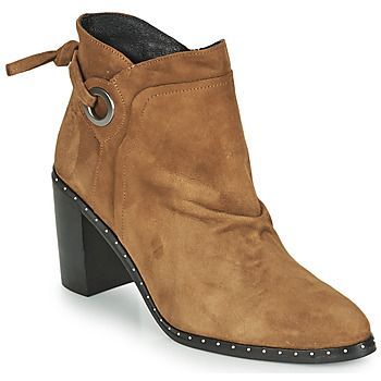 BATTLES V3 CHEV VEL  women's Low Ankle Boots in Brown