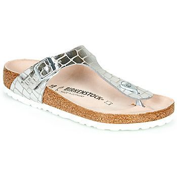 GIZEH  women's Flip flops / Sandals (Shoes) in Silver