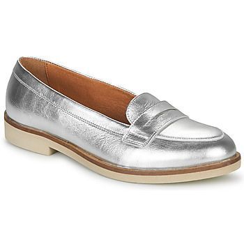 EFIGINIA  women's Loafers / Casual Shoes in Silver