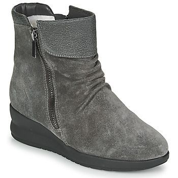 64305  women's Low Ankle Boots in Grey
