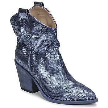 6901-376-BLUE  women's Low Ankle Boots in Blue
