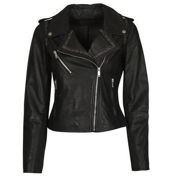 BQ48045-02  women's Leather jacket in Black