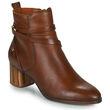 CALAFAT  women's Low Ankle Boots in Brown