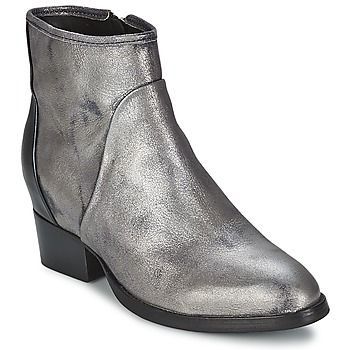 METAL DAVE  women's Low Ankle Boots in Silver