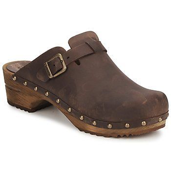 KRISTEL OPEN  women's Clogs (Shoes) in Brown