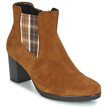 KAPITU  women's Low Ankle Boots in Brown
