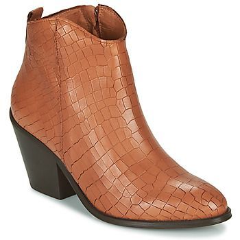 LISA  women's Low Ankle Boots in Brown