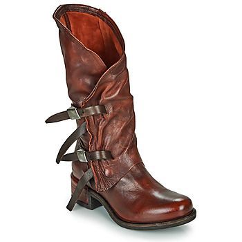 ISPERIA BUCKLE  women's High Boots in Red