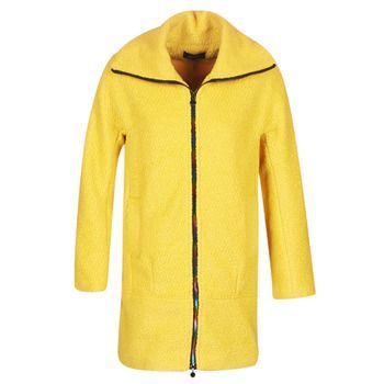 LAND  women's Coat in Yellow