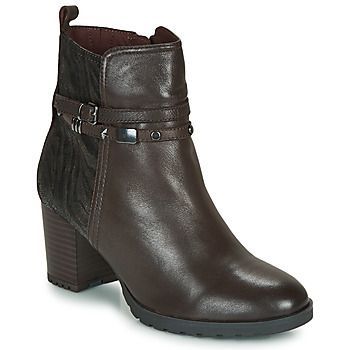 LUNITONE  women's Low Ankle Boots in Brown