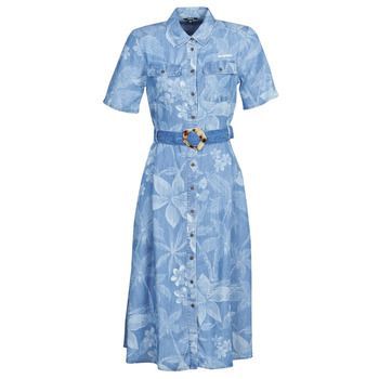 KATE  women's Long Dress in Blue