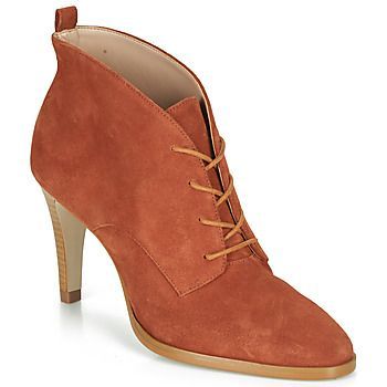 LITCHI  women's Low Ankle Boots in Orange