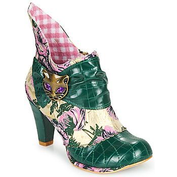 MIAOW  women's Low Ankle Boots in Green