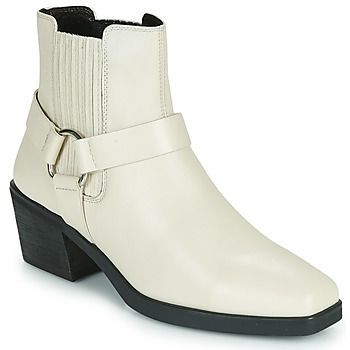 SIMONE  women's Low Ankle Boots in White