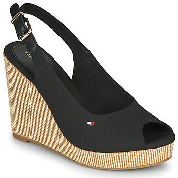 ICONIC ELENA SLING BACK WEDGE  women's Sandals in Black. Sizes available:3.5,6,6.5