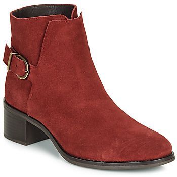 MIRLITON  women's Low Ankle Boots in Red. Sizes available:3.5,4,5,6,6.5
