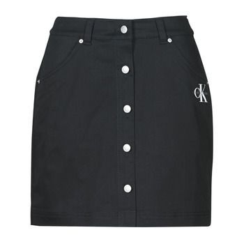 COTTON TWILL MINI SKIRT  women's Skirt in Black