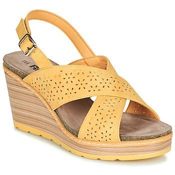 RILO  women's Sandals in Yellow. Sizes available:4,5,6,6.5,7.5