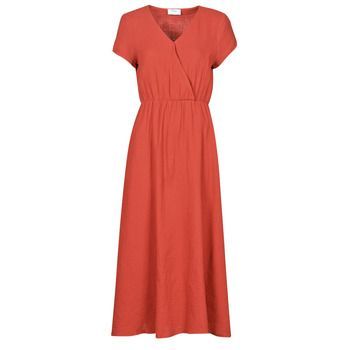 ODAME  women's Long Dress in Brown. Sizes available:XXL,S,M,L,XL