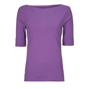JUDY-ELBOW SLEEVE-KNIT  women's T shirt in Purple