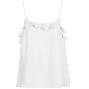 AZITAFE  women's Vest top in White. Sizes available:M,L