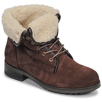 LEILA  women's Mid Boots in Brown. Sizes available:3,4,5,6,7,8