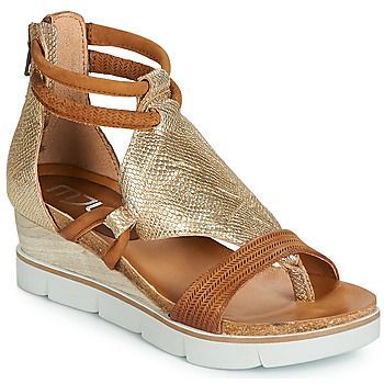 TAPASITA  women's Sandals in Gold. Sizes available:3.5,4.5,5.5,6,7,8