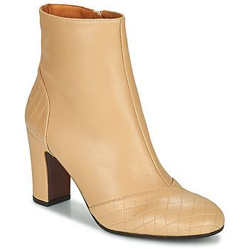 WAIDA  women's Low Ankle Boots in Beige. Sizes available:3,4,5,6,7,8,9,2