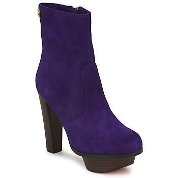 Edith & Ella  -  women's Low Ankle Boots in Purple
