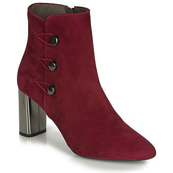11312-CAM-ROUGE  women's Low Ankle Boots in Red. Sizes available:5.5,6.5