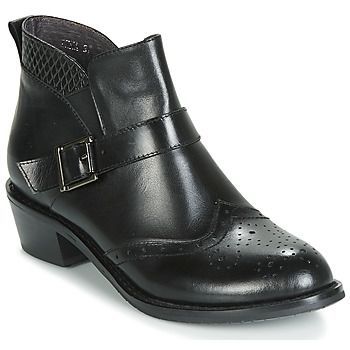 INNA  women's Mid Boots in Black. Sizes available:3.5,4,5,5.5,7.5