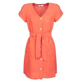 RONIN  women's Dress in Orange. Sizes available:UK 14
