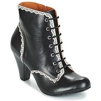 KARANA  women's Low Ankle Boots in Black. Sizes available:3,4,5,6,6.5