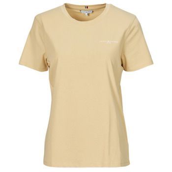 1985 REG MINI CORP LOGO C-NK SS  women's T shirt in Beige