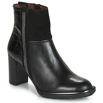 INES  women's Low Ankle Boots in Black