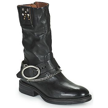 FLOWER BIKE  women's Mid Boots in Black. Sizes available:3,4,5,6,7,8,9
