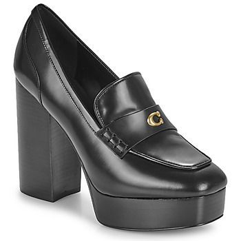 ILYSE LEATHER PLATFORM LOAFER  women's Court Shoes in Black