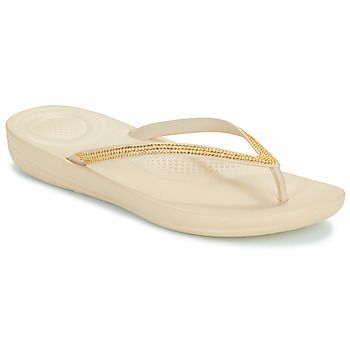iQushion Sparkle  women's Flip flops / Sandals (Shoes) in Beige