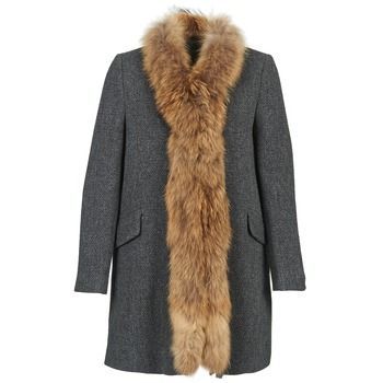 STILAN  women's Coat in Grey. Sizes available:UK 8,UK 10