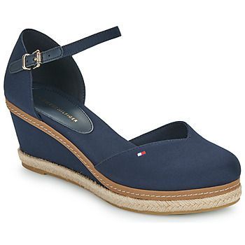 BASIC CLOSED TOE MID WEDGE  women's Espadrilles / Casual Shoes in Marine