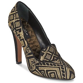 3055  women's Court Shoes in Gold
