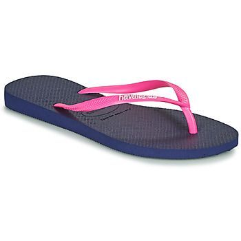 SLIM LOGO  women's Flip flops / Sandals (Shoes) in Blue. Sizes available:2.5 / 3,4 / 5,7.5,1 / 2 kid