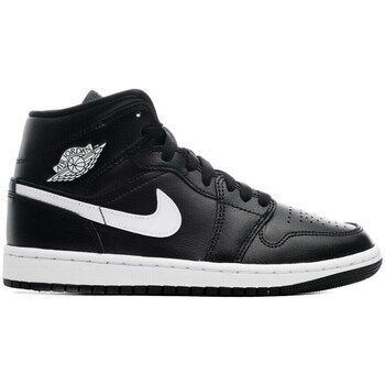 Wmns Air Jordan 1 Mid  women's Shoes (High-top Trainers) in Black