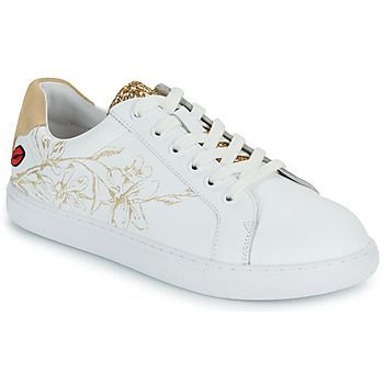 SIMONE GOLD FLOWERS  women's Shoes (Trainers) in White